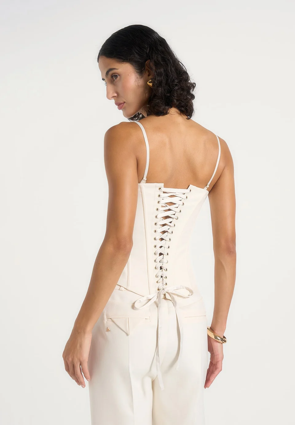 Ivory Torvexiatee Zenvyra Strapless Corset Top with Structured Boning and Sculpted Bodice 4 Ivory Torvexiatee Zenvyra Strapless Corset Top with Structured Boning and Sculpted Bodice - Image 2